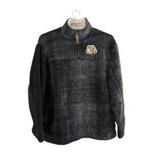 LSU Mens Jacket Size XXL Gray Sherpa LSU Tigers Long Sleeves Pockets